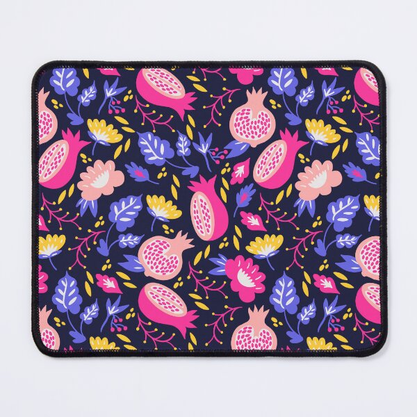 Item preview, Pomegranate Floral Pattern – Bold Fruit and Flower Design designed and sold by musingtreeart.