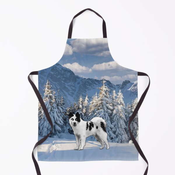 Item preview, Yakutian Laika in Winter Mountains – Northern Breed Portrait designed and sold by MarcVan.