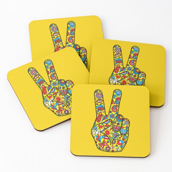 Item preview, Psychedelic Peace Sign-YELLOW designed and sold by phigment-art.