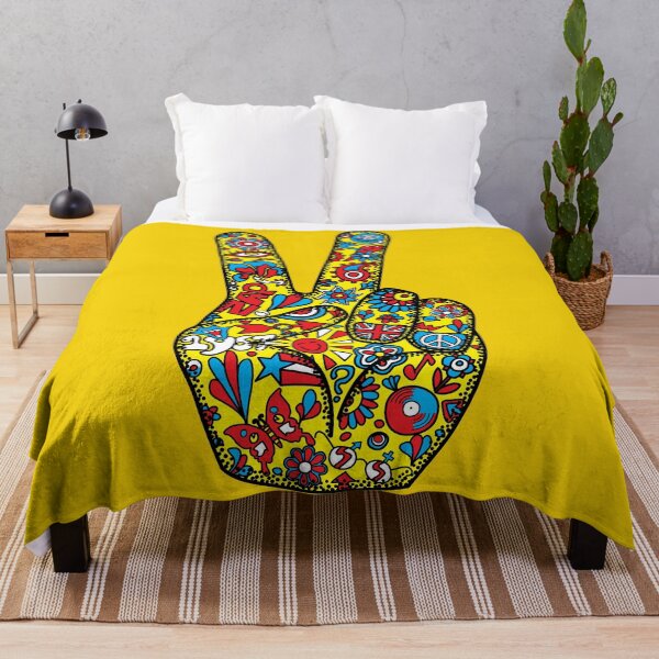 Item preview, Psychedelic Peace Sign-YELLOW designed and sold by phigment-art.