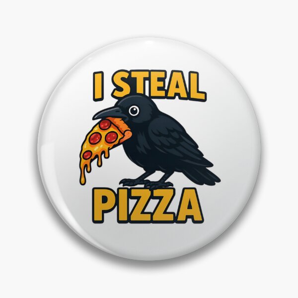 Item preview, Pizza Crow Funny Meme Sticker Art designed and sold by Amr Siam.