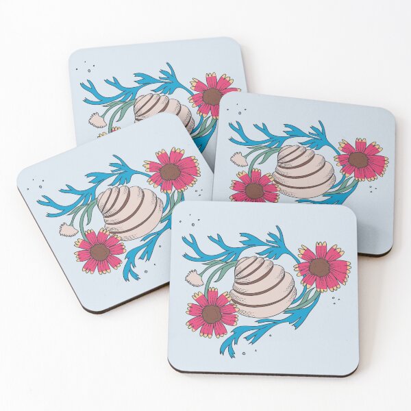 Item preview, Pawleys Island Shell – Venus Clam and Wildflower Illustration designed and sold by musingtreeart.