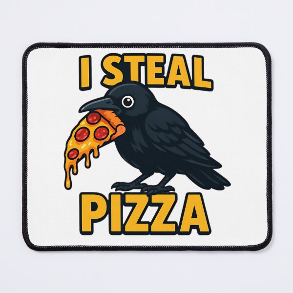 Item preview, Pizza Crow Funny Meme Sticker Art designed and sold by Amr Siam.