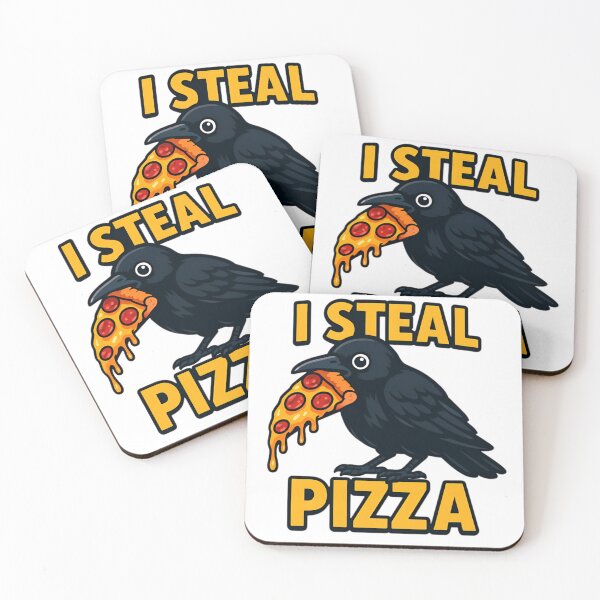 Item preview, Pizza Crow Funny Meme Sticker Art designed and sold by Amr Siam.