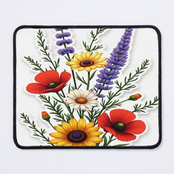 Item preview, Wildflower Harmony – Botanical Floral Bouquet Illustration designed and sold by The Quiet Growth.