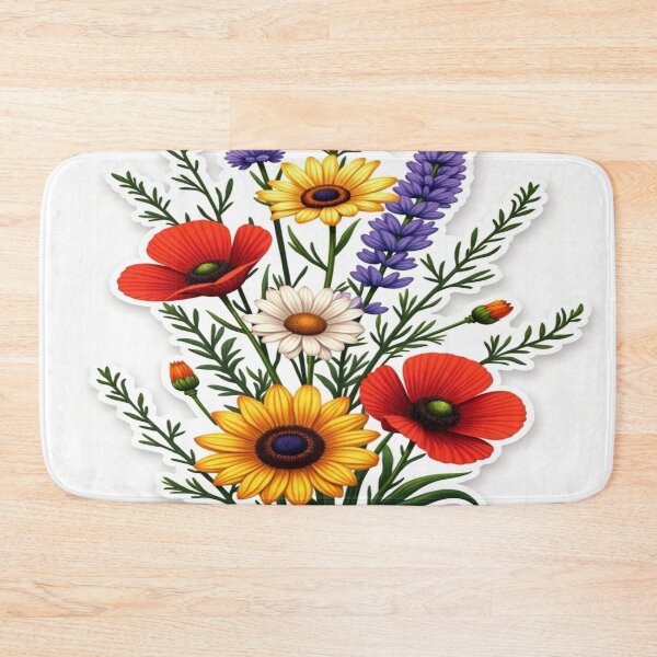 Item preview, Wildflower Harmony – Botanical Floral Bouquet Illustration designed and sold by The Quiet Growth.