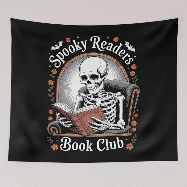 Item preview, Reader Skeleton Book Lovers Bookish Halloween designed and sold by tearbytea.