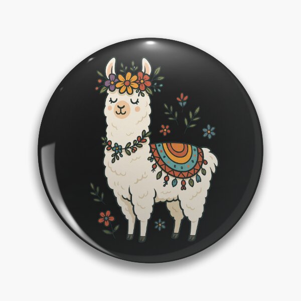 Item preview, Festival Llama – Colorful Llama with Floral Crown and Festive Vibes | Boho Animal Art designed and sold by ColorSplash123.