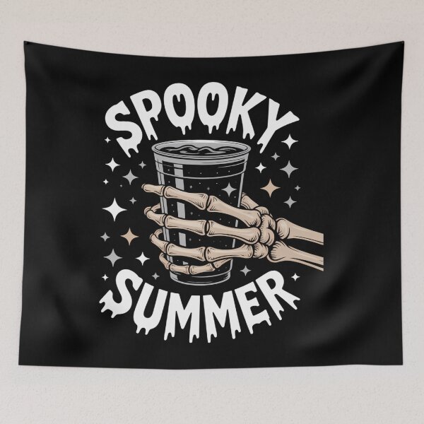 Item preview, Skeleton Drinking Coffee Summer Vacation designed and sold by tearbytea.
