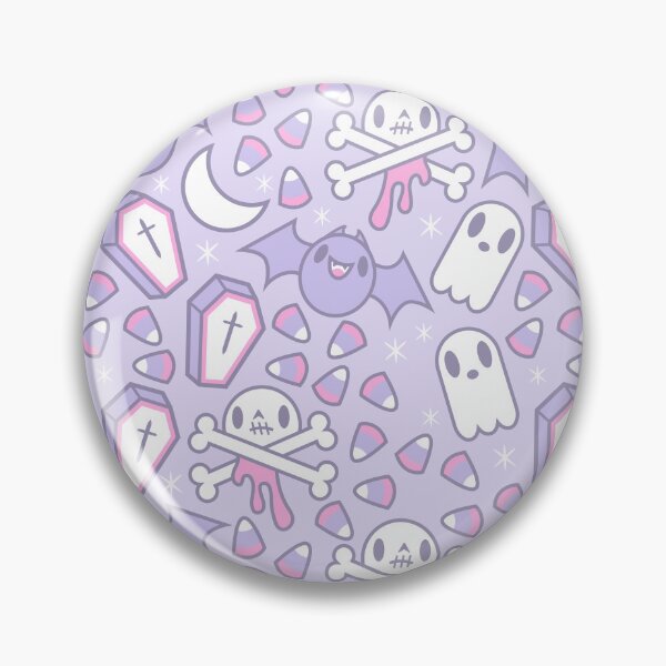 Artikelvorschau, Pastellfarbenes Halloween-Muster – Süße Geister, Fledermäuse und Maisbonbons entworfen und verkauft von musingtreeart.