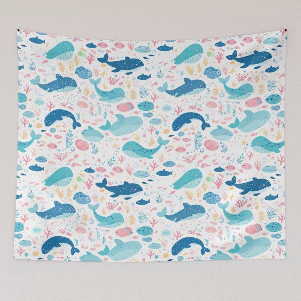 Item preview, Cutesy Ocean Pattern 1 designed and sold by Stained By The Belle.