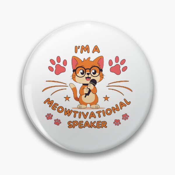 Item preview, Funny Cat Quote – I'm a Meowtivational Speaker for Pet Lovers & Feline Fans  designed and sold by DesignDazzles.