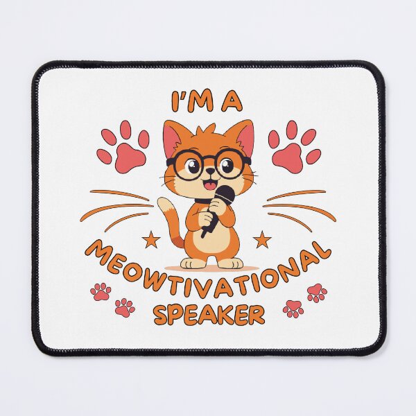Item preview, Funny Cat Quote – I'm a Meowtivational Speaker for Pet Lovers & Feline Fans designed and sold by DesignDazzles.
