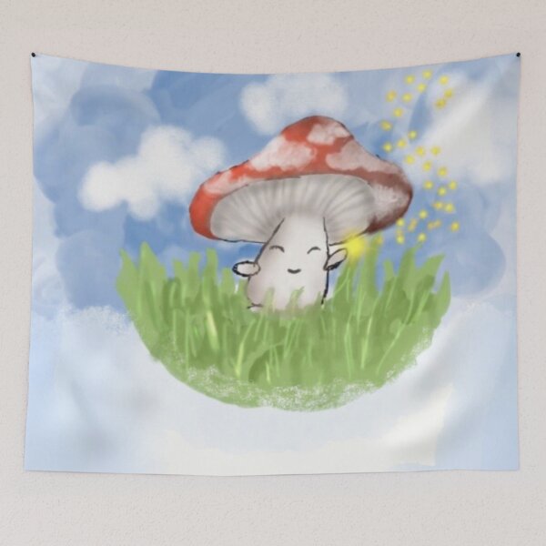 Item preview, a lucky guy in the clouds (mushroom) designed and sold by MaySerena11.