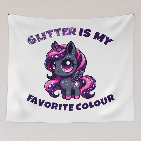 Item preview, Glitter is my favorite colour cute pony unicorn designed and sold by Anbe_design.