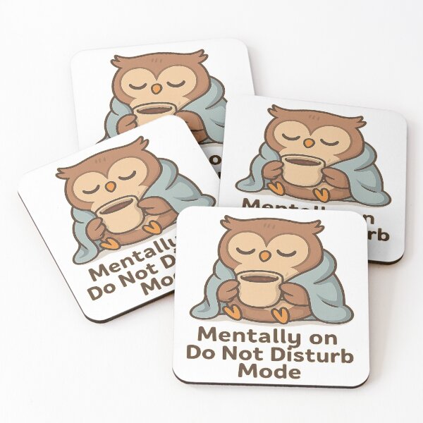 Item preview, Cozy Owl with Hot Chocolate – Mental Health Cute Design designed and sold by matari63.