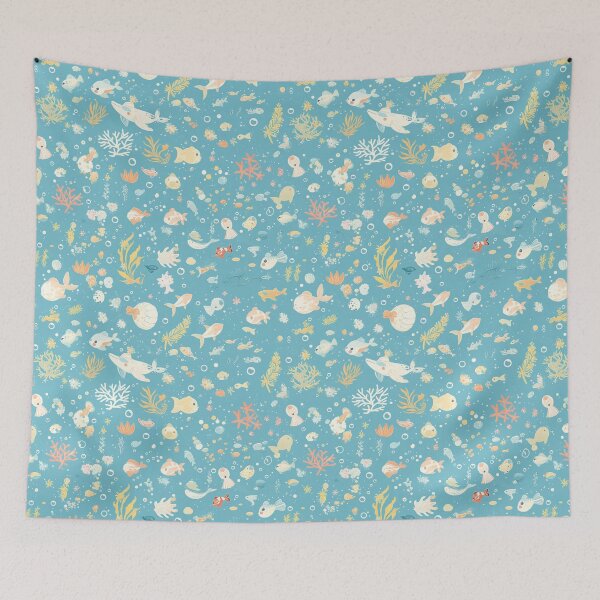 Item preview, Cutesy Ocean Pattern #2 designed and sold by Stained By The Belle.