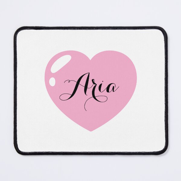 Item preview, Aria Name with pink Heart designed and sold by Monika Howarth.