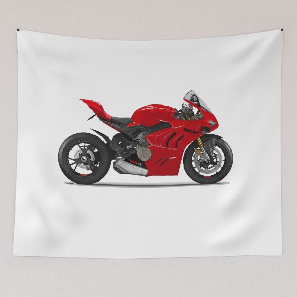 Item preview, Red Sport Bike V4 – Superbike Speed Art designed and sold by MarcVan.