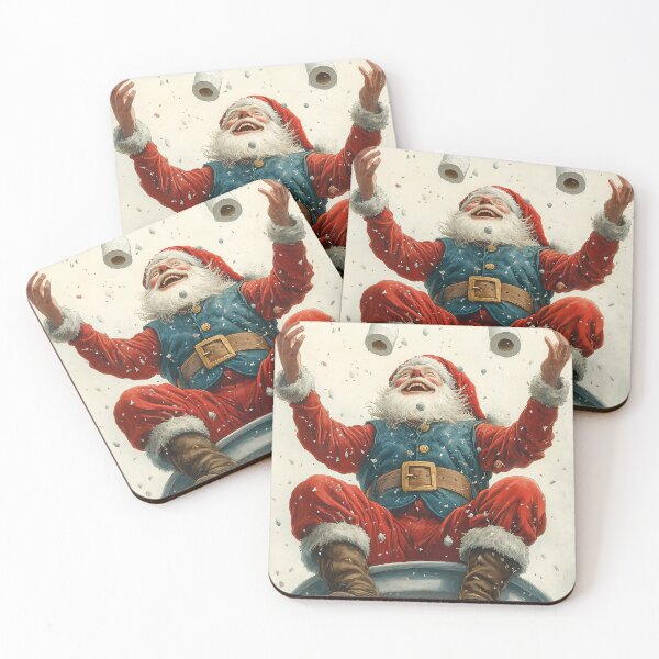 Item preview, Santa Toilet Rolls Whimsical Snowy Christmas Scene designed and sold by SubtextandSass.