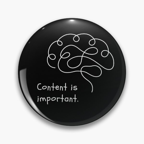 Item preview, Copy of Content Is Important A Simple Funny Expressive White Design designed and sold by ZIPsketch.