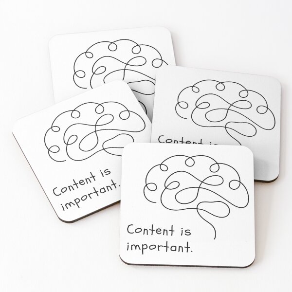 Item preview, Content Is Important A Simple Funny Expressive Design designed and sold by ZIPsketch.