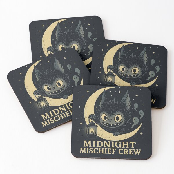 Item preview, Midnight Mischief Labubu – Cute Gothic Moon Creature Art designed and sold by graphicbidu.