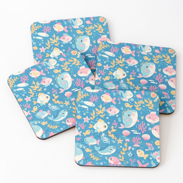 Item preview, Cutesy Ocean Pattern #3 designed and sold by Stained By The Belle.