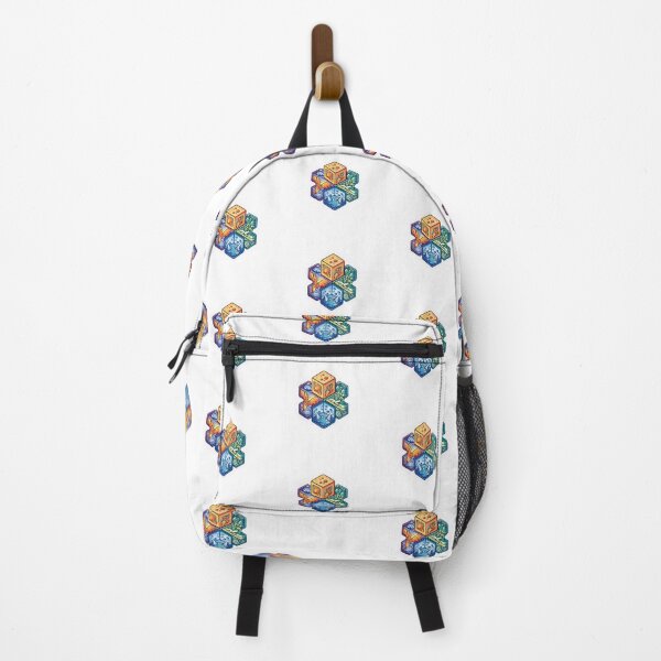 Item preview, Elemental Cubes – Fire, Water, Earth & Space Geometric Art designed and sold by Line Designs By Duck.