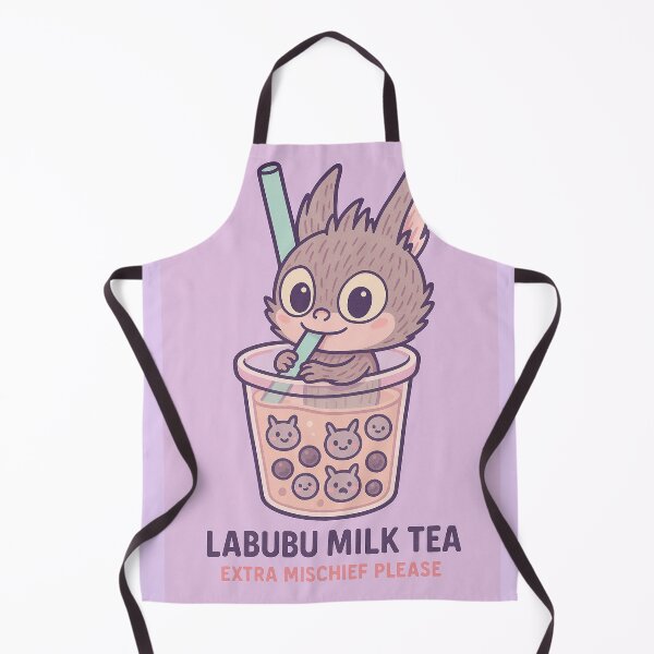 Item preview, Labubu Milk Tea – Cute Chibi Bubble Tea Creature Art designed and sold by graphicbidu.