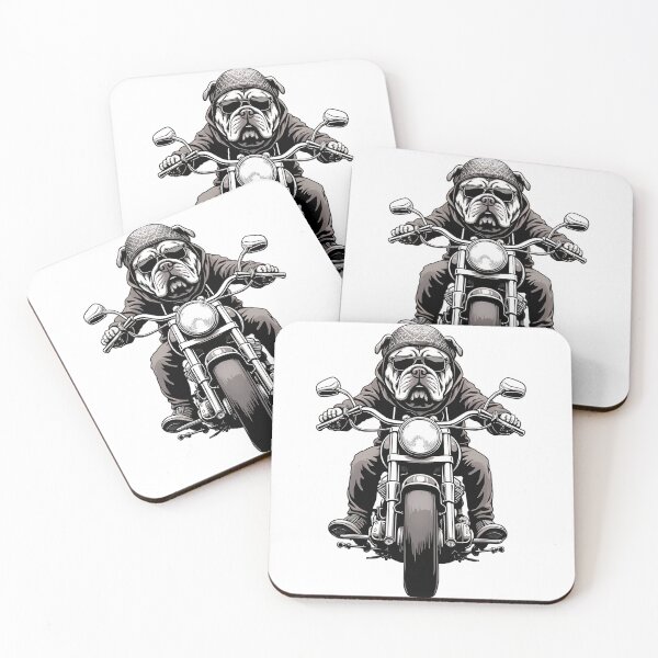 Artikelvorschau, Hund auf einem Motorrad – Bulldogge entworfen und verkauft von Danh Style.