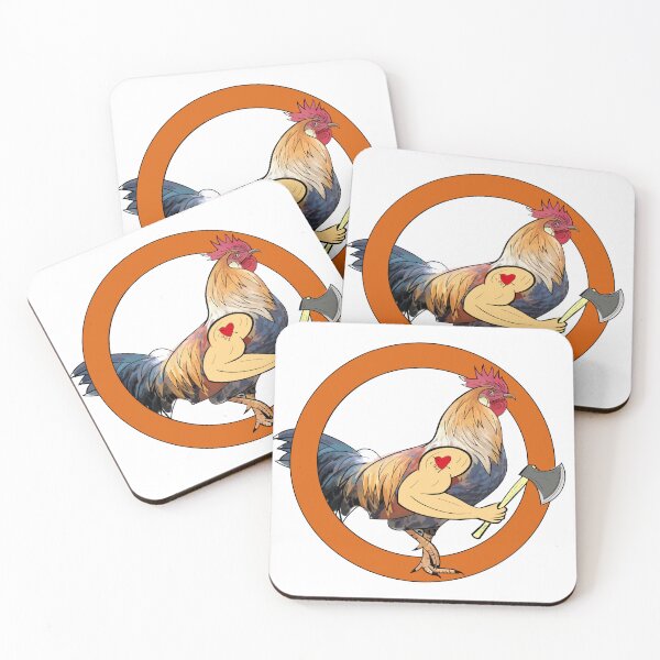 Item preview, Buff Chicken with Axe – Funny Strong Rooster Art designed and sold by MarcVan.