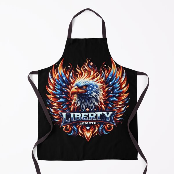 Item preview, Liberty Rebirth – Fiery Cyberpunk Eagle with American Accents Tee designed and sold by UmcommonGoods.