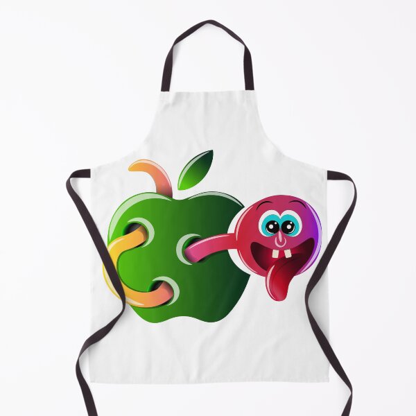 Item preview, Apple with Worms – Funny Fruit Cartoon designed and sold by MarcVan.