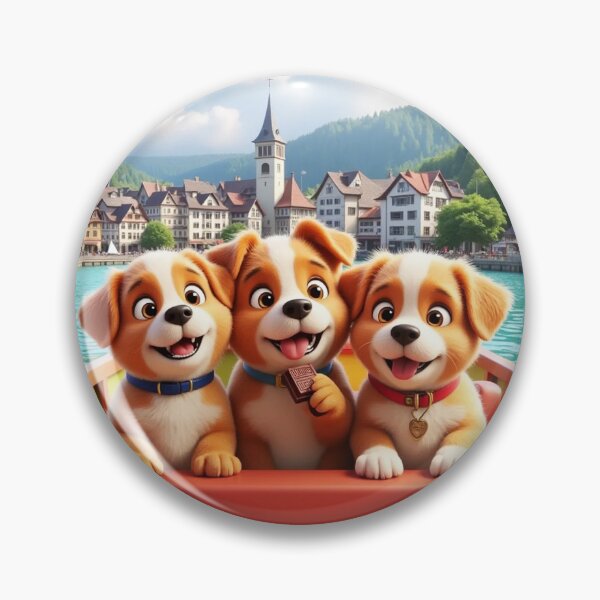 Item preview, Puppies in Europe, Switzerland designed and sold by GoldPixelQueen.