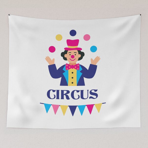 Item preview, Circus, Carnival, The Clown Juggles designed and sold by CHERRY--SHOP.