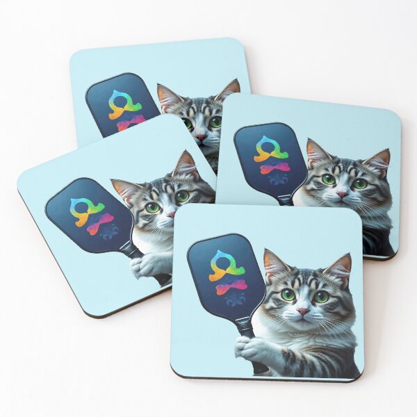 Item preview, Confident Kitten with Paddle Ready for Pickleball designed and sold by RickGoulet.