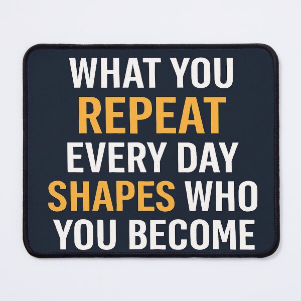 Item preview, What You Repeat Every Day Shapes Who You Become – Motivational Quote designed and sold by CitaBoost.
