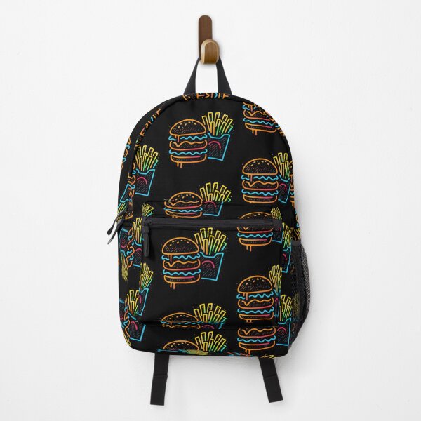Item preview, burger and chips in neon paint designed and sold by optimusprime39.