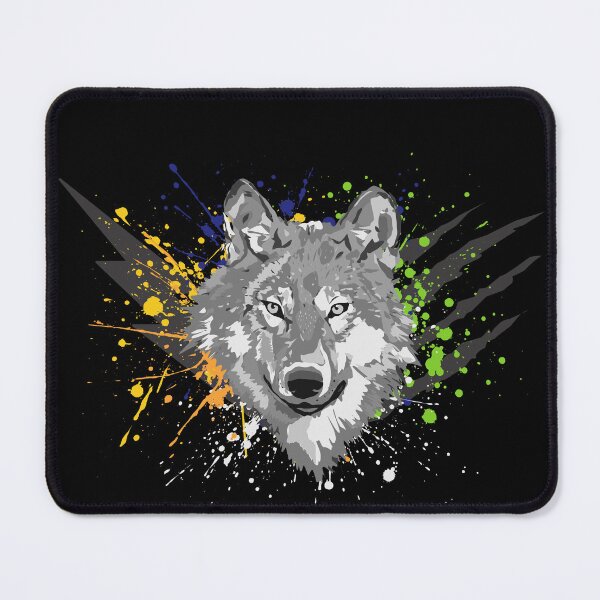 Item preview, Alpha Wolf – Fierce Monochrome Wolf Head & Claw Mark Design designed and sold by EpicInkDesign.
