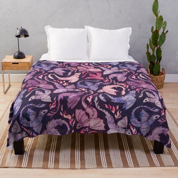 Vista previa del artículo con la obra «Fuego de dragón rosa oscuro y morado», diseñado y vendido por adenaJ.