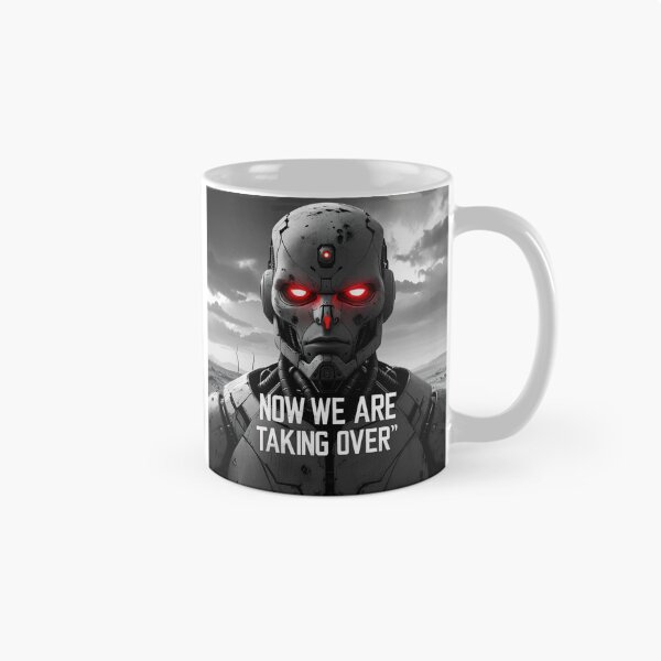 Item preview, Now We Are Taking Over – Apocalyptic AI Red-Eyed Robot Face  designed and sold by smitke.