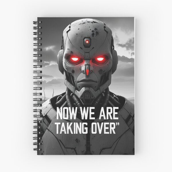 Item preview, Now We Are Taking Over – Apocalyptic AI Red-Eyed Robot Face  designed and sold by smitke.