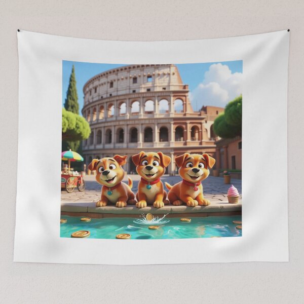 Item preview, Happy Puppies in Italy – A Heart-Melting Adventure! designed and sold by GoldPixelQueen.