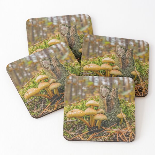 Item preview, Forest Mushrooms on Tree Stump designed and sold by MarcVan.