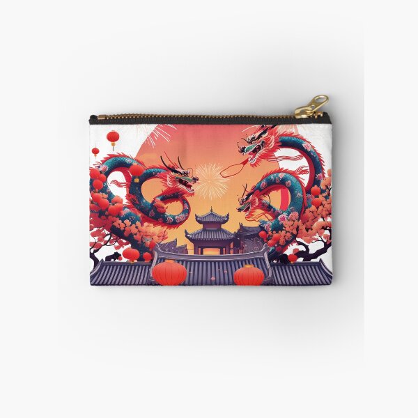 Item preview, Tet Festival – Retro Vietnamese Lunar New Year Vector | Dragon Dance & Fireworks Art designed and sold by LoliDesignShop.