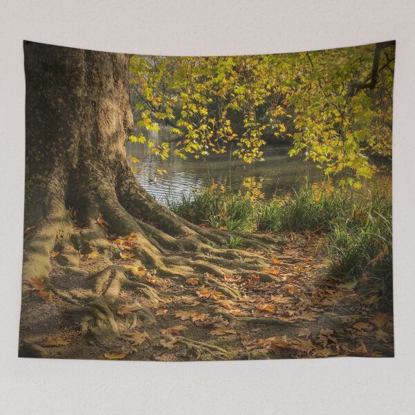 Item preview, Autumn Tree at Hampden Park Pond designed and sold by karenadams.