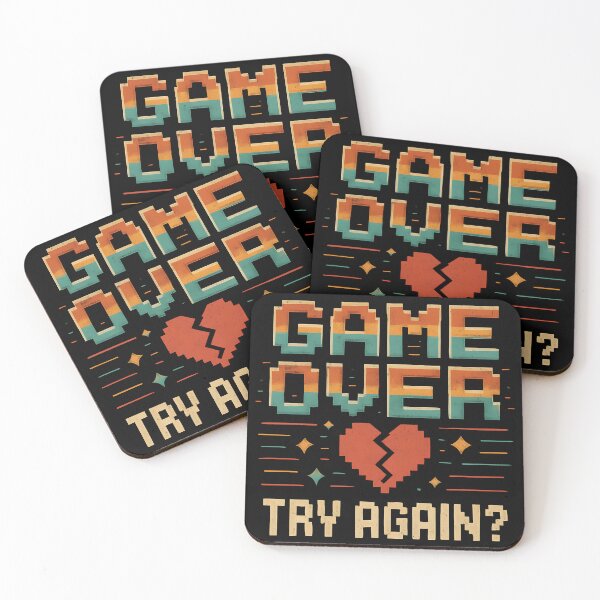 Item preview, Retro Pixel Art Heartbreak Game Over Message designed and sold by The-T-In-Retro.