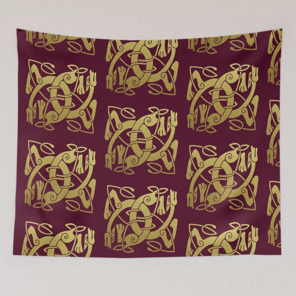 Item preview, Medieval Style Celtic Nordic Knotwork Pair of Dogs designed and sold by Pixelchicken.