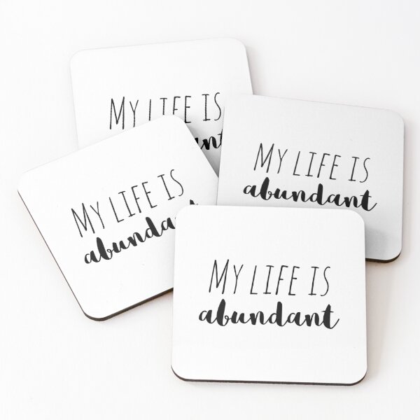 Item preview, My Life Is Abundant – Affirmation – Abundance Manifestation Quote designed and sold by Camila  Ardila.